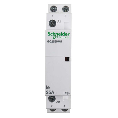 Schneider Electric GC25 Series Contactor, 230 V ac Coil, 2-Pole, 25 A, 2NO, 250 V ac