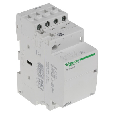 Schneider Electric GC25 Series Contactor, 230 V ac Coil, 4-Pole, 25 A, 4NO, 415 V ac