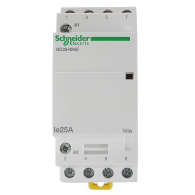 Schneider Electric GC25 Series Contactor, 230 V ac Coil, 4-Pole, 25 A, 4NO, 415 V ac