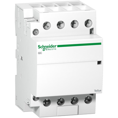 Schneider Electric GC63 Series Contactor, 230 V ac Coil, 4-Pole, 63 A, 4NO, 415 V ac