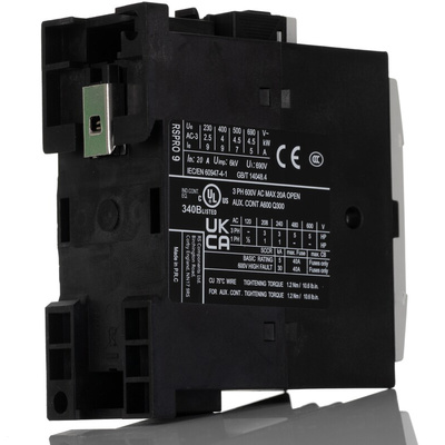 RS PRO Contactor, 24 V Coil, 3-Pole, 9 A, 4 kW, 1NC