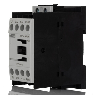 RS PRO Contactor, 400 V Coil, 3-Pole, 9 A, 4 kW, 1NC
