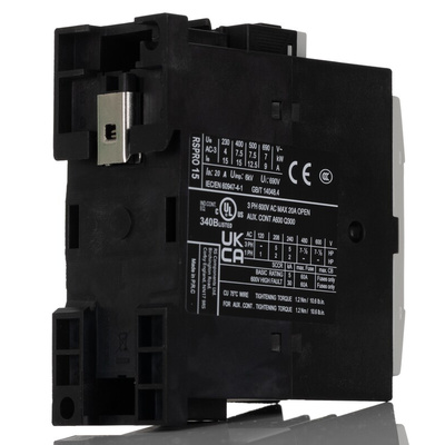 RS PRO Contactor, 400 V Coil, 3-Pole, 15 A, 7.5 kW, 1NO