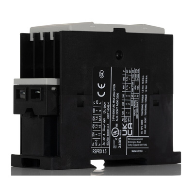 RS PRO Contactor, 400 V Coil, 3-Pole, 15 A, 7.5 kW, 1NO