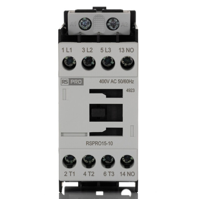 RS PRO Contactor, 400 V Coil, 3-Pole, 15 A, 7.5 kW, 1NO