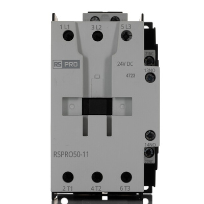 RS PRO Contactor, 24 V Coil, 3-Pole, 50 A, 22 kW, 1NO