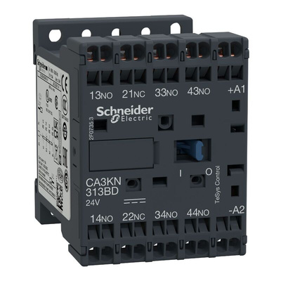 Schneider Electric Control Relay 2 NO + 2NC, 10 A Contact Rating, 3 W, 24 V dc, TeSys