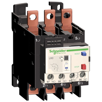 Schneider Electric Thermal Overload Relay 1 NO + 1 NC, 37 → 50 A F.L.C, 5 A Contact Rating, TeSys