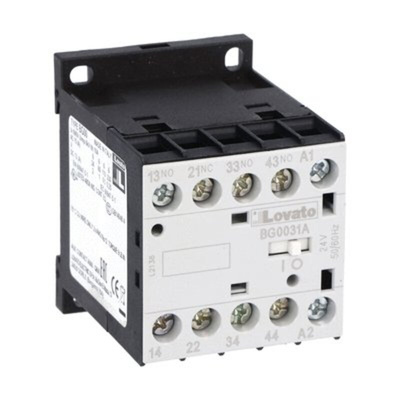 Lovato Control Relay 3NO + 1NC, 31 A Contact Rating, 400 V ac, 4P, BG00