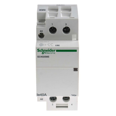 Schneider Electric GC40 Series Contactor, 230 V ac Coil, 2-Pole, 40 A, 2NO, 250 V ac