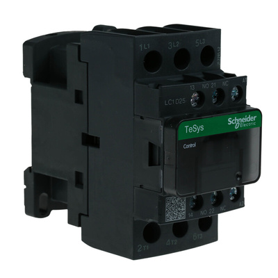 Schneider Electric LC1D Series Contactor, 230 V ac Coil, 3-Pole, 25 A, 11 kW, 3NO, 690 V ac