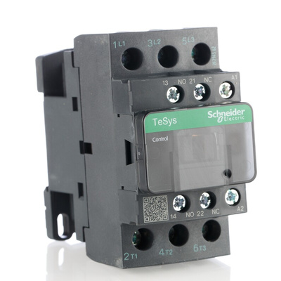 Schneider Electric LC1D Series Contactor, 24 V ac Coil, 3-Pole, 25 A, 11 kW, 3NO, 690 V ac