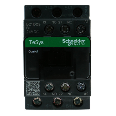 Schneider Electric LC1D Series Contactor, 24 V dc Coil, 3-Pole, 9 A, 4 kW, 3NO, 690 V ac