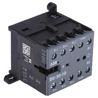 ABB B Series Contactor, 230 V ac Coil, 3-Pole, 9 A, 4 kW, 3NO, 690 V ac