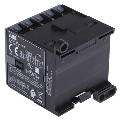 ABB B Series Contactor, 230 V ac Coil, 3-Pole, 9 A, 4 kW, 3NO, 690 V ac