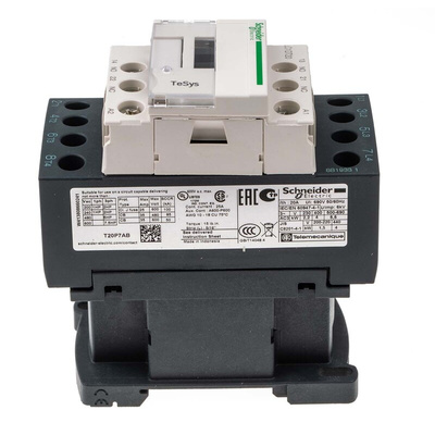 Schneider Electric LC1D Series Contactor, 230 V ac Coil, 4-Pole, 20 A, 4NO, 690 V ac