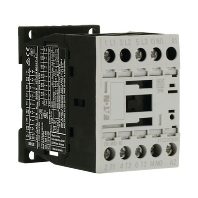 Eaton Contactor, 230 V ac Coil, 3-Pole, 12 A, 5.5 kW, 3NO, 400 V ac