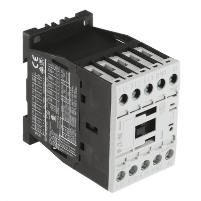Eaton Contactor, 24 V dc Coil, 3-Pole, 12 A, 5.5 kW, 3NO, 400 V ac