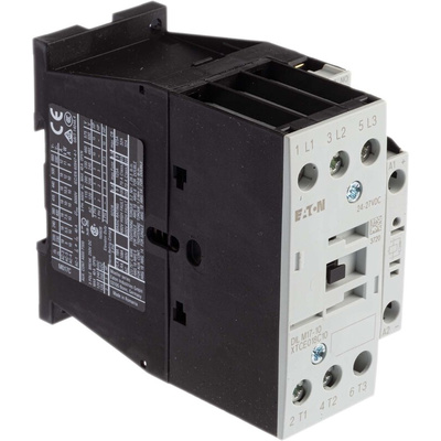 Eaton Contactor, 24 V dc Coil, 3-Pole, 17 A, 7.5 kW, 3NO, 400 V ac