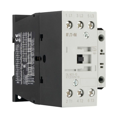 Eaton Contactor, 24 V dc Coil, 3-Pole, 25 A, 11 kW, 3NO, 400 V ac