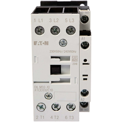 Eaton Contactor, 230 V ac Coil, 3-Pole, 32 A, 15 kW, 3NO, 400 V ac