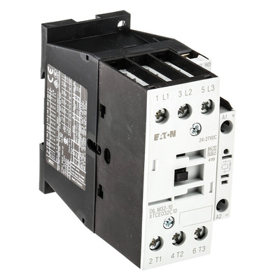 Eaton Contactor, 24 V dc Coil, 3-Pole, 32 A, 15 kW, 3NO, 400 V ac