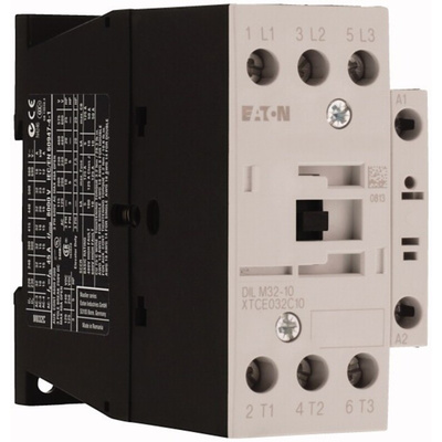 Eaton Contactor, 24 V dc Coil, 3-Pole, 32 A, 15 kW, 3NO, 400 V ac