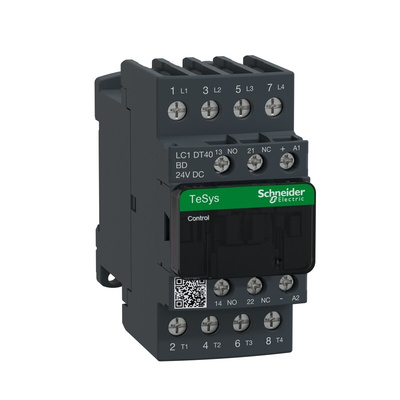 Schneider Electric LC1D Series Contactor, 24 V dc Coil, 4-Pole, 40 A, 4NO, 690 V ac