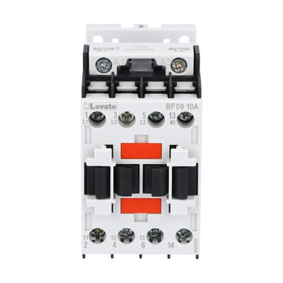 Lovato BF Series Contactor, 230 V ac Coil, 3-Pole, 9 A, 4 kW, 3NO, 440 V ac