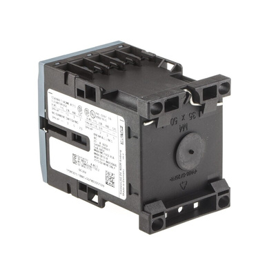 Siemens 3RT2 Series Contactor, 24 V dc Coil, 3-Pole, 7 A, 3 kW, 3NO, 400 V ac