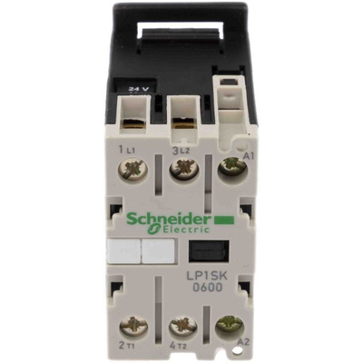 Schneider Electric LP1S Series Contactor, 24 V dc Coil, 2-Pole, 12 A, 2NO, 690 V ac