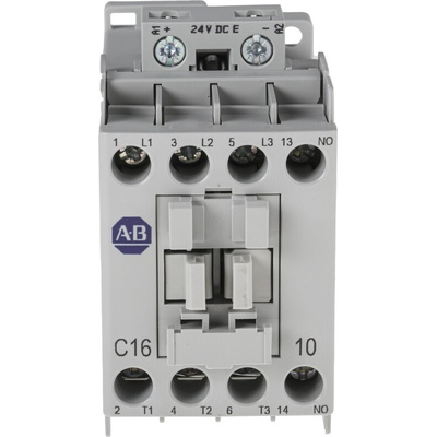 Allen Bradley 100C Series Contactor, 24 V dc Coil, 3-Pole, 16 A, 7.5 kW, 3NO, 690 V ac