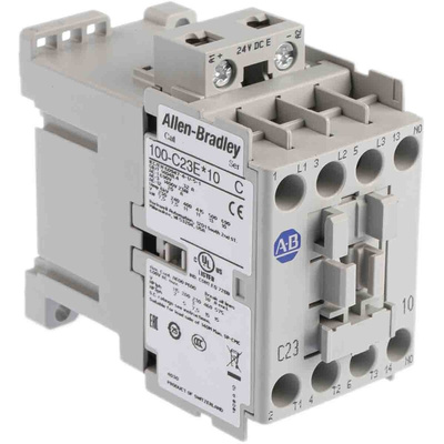 Allen Bradley 100C Series Contactor, 24 V dc Coil, 3-Pole, 23 A, 11 kW, 3NO, 690 V ac