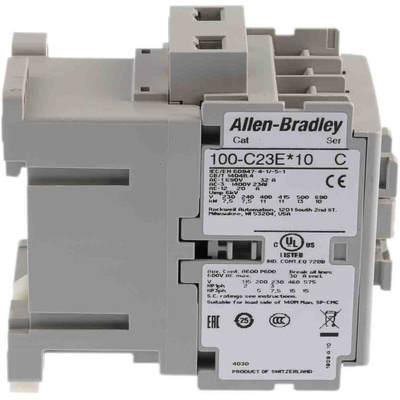 Allen Bradley 100C Series Contactor, 24 V dc Coil, 3-Pole, 23 A, 11 kW, 3NO, 690 V ac