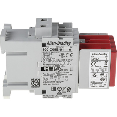 Allen Bradley 100S-C Series Contactor, 24 V dc Coil, 3-Pole, 9 A, 2NO + 3NC, 690 V ac