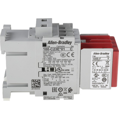Allen Bradley 100S-C Series Contactor, 24 V dc Coil, 3-Pole, 23 A, 2NO + 3NC, 690 V ac