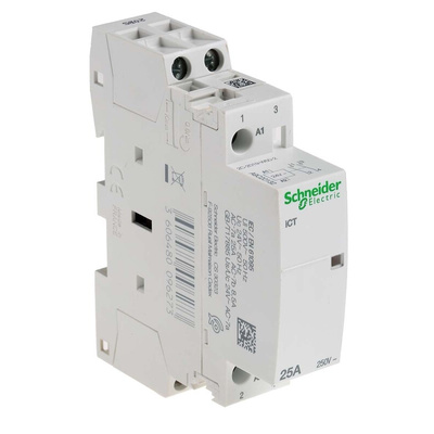 Schneider Electric iCT Series Contactor, 24 V ac Coil, 2-Pole, 25 A, 2NO, 250 V ac