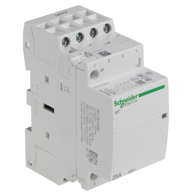 Schneider Electric iCT Series Contactor, 230 V ac Coil, 4-Pole, 25 A, 4NO, 400 V ac