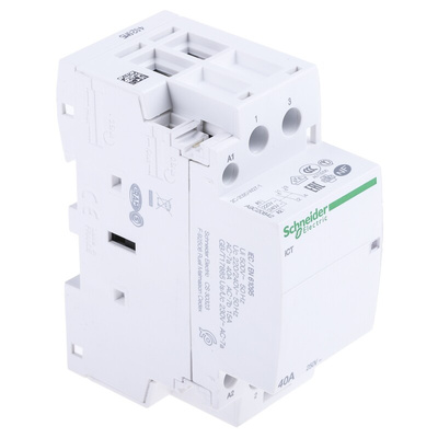 Schneider Electric iCT Series Contactor, 230 V ac Coil, 2-Pole, 40 A, 2NO, 250 V ac