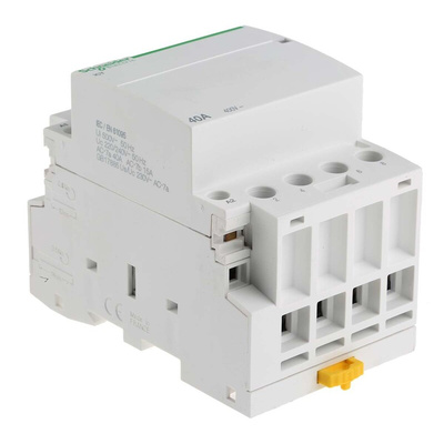 Schneider Electric iCT Series Contactor, 230 V ac Coil, 4-Pole, 40 A, 4NO, 400 V ac