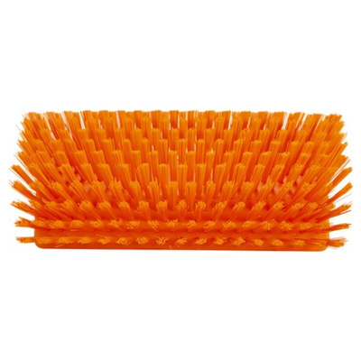 Vikan Medium Bristle Orange Scrubbing Brush, 41mm bristle length, Polyester bristle material