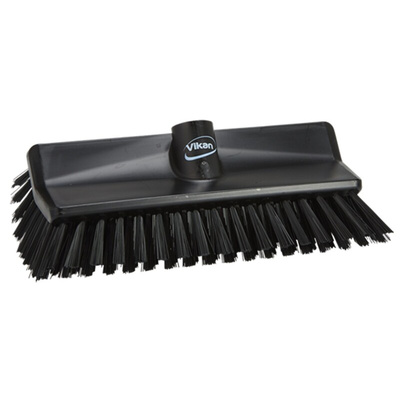 Vikan Medium Bristle Black Scrubbing Brush, 41mm bristle length, Polyester bristle material