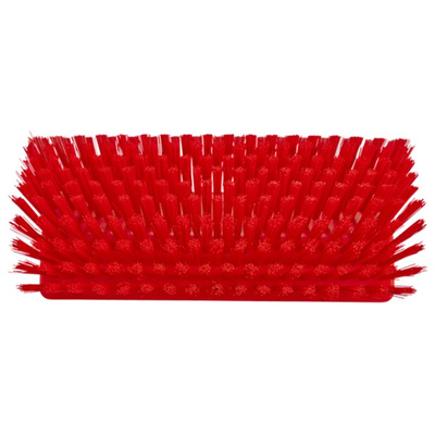 Vikan Medium Bristle Red Scrubbing Brush, 41mm bristle length, Polyester bristle material