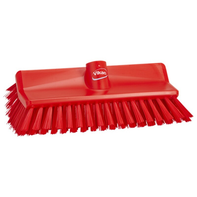 Vikan Medium Bristle Red Scrubbing Brush, 41mm bristle length, Polyester bristle material