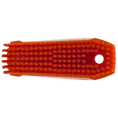 Vikan Hard Bristle Orange Scrubbing Brush, 17mm bristle length, Polyester bristle material