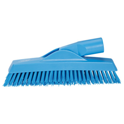 Vikan Very Hard Bristle Blue Scrubbing Brush, 40mm bristle length, Polyester bristle material