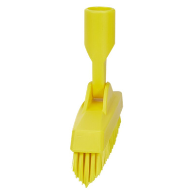 Vikan Very Hard Bristle Yellow Scrubbing Brush, 40mm bristle length, Polyester bristle material