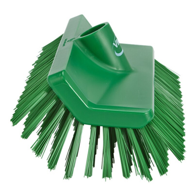 Vikan Medium Bristle Green Scrubbing Brush, 41mm bristle length, Polyester bristle material