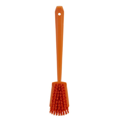 Vikan Hard Bristle Orange Scrubbing Brush, 36mm bristle length, Polyester bristle material