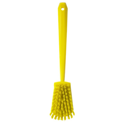 Vikan Hard Bristle Yellow Scrubbing Brush, 36mm bristle length, Polyester bristle material